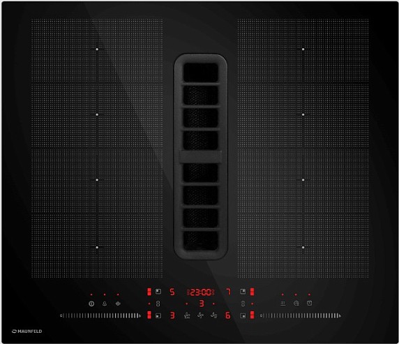 Индукционная варочная панель с вытяжкой MAUNFELD MIHC604SF2BK RU