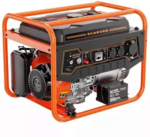 Бензиновый генератор CARVER PPG-6500R, 5.5кВт