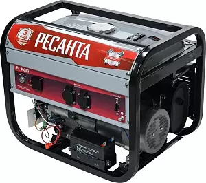Бензиновый генератор Ресанта БГ 4000 Э, 220/12 В, 3.3кВт, с АКБ