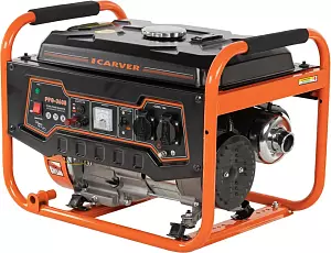 Бензиновый генератор CARVER PPG-3600, 220/12 В, 2.8кВт